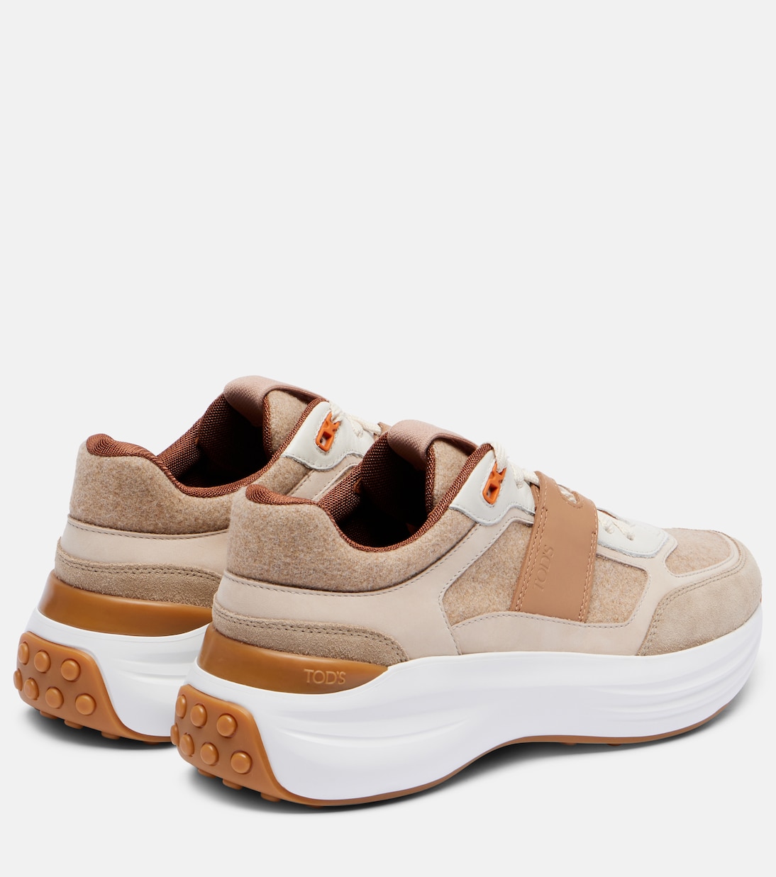 Leather-trimmed sneakers | Tod's