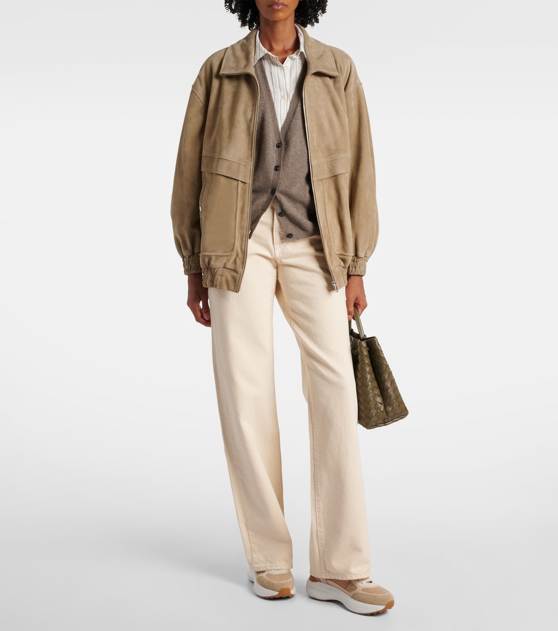 Leather-trimmed sneakers | Tod's