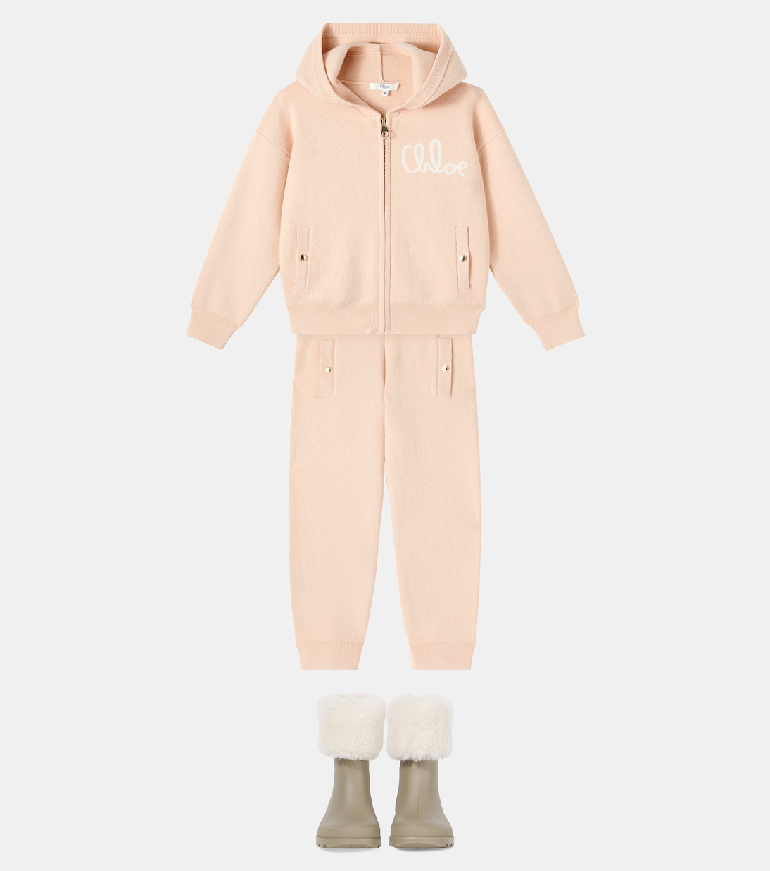 Jogginghose aus Baumwolle und Wolle | Chloé Kids