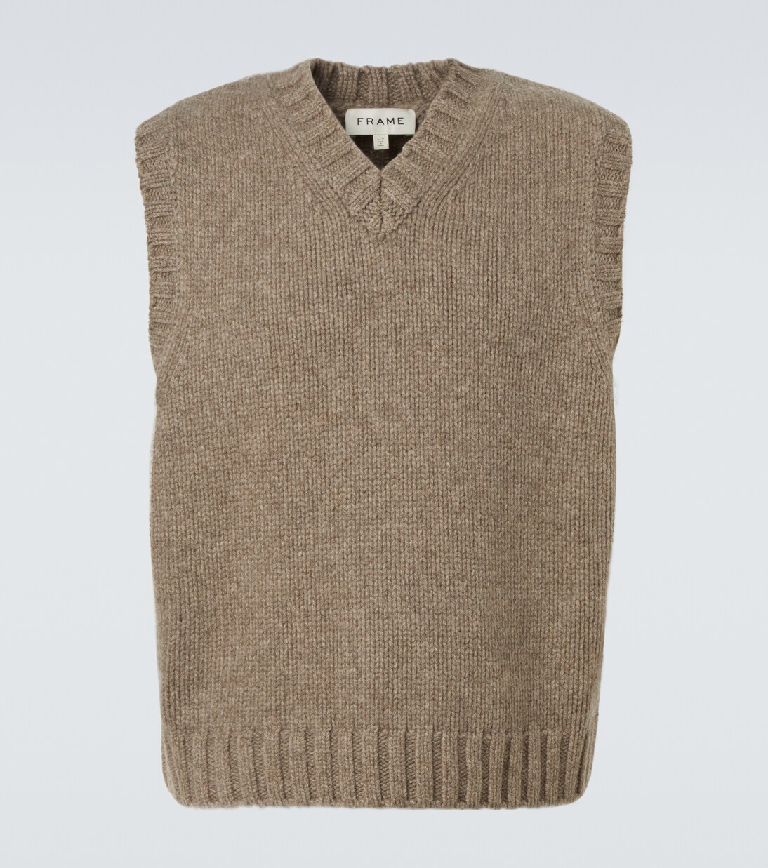 Pull sans manches en yak et laine | Frame