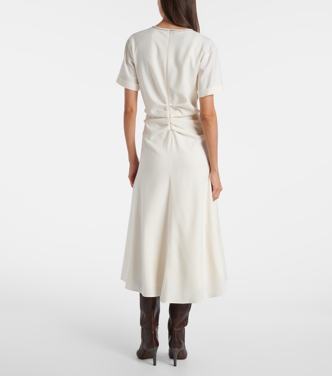 羊毛混纺中长连衣裙 | Brunello Cucinelli