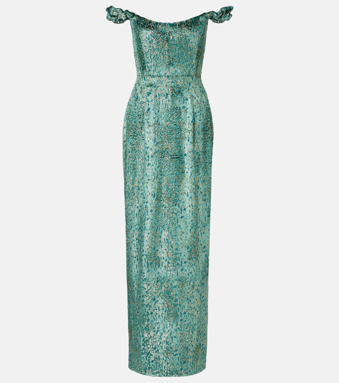 Yolanda off-shoulder brocade gown  | Markarian