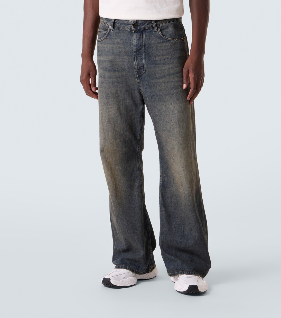 Faded wide-leg jeans | Balenciaga