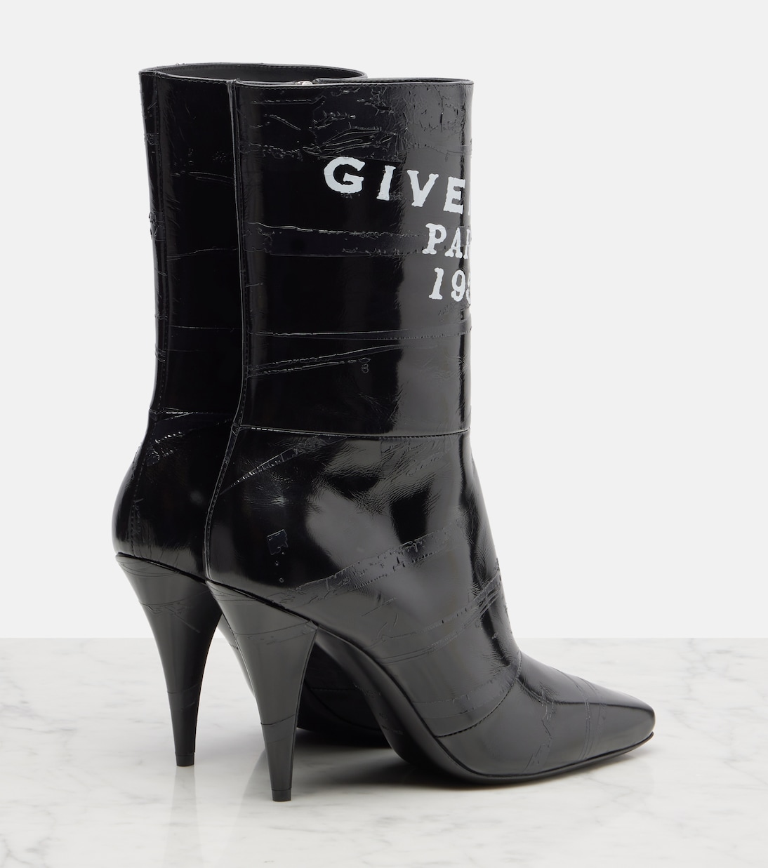Sliced Square patent leather ankle boots | Givenchy