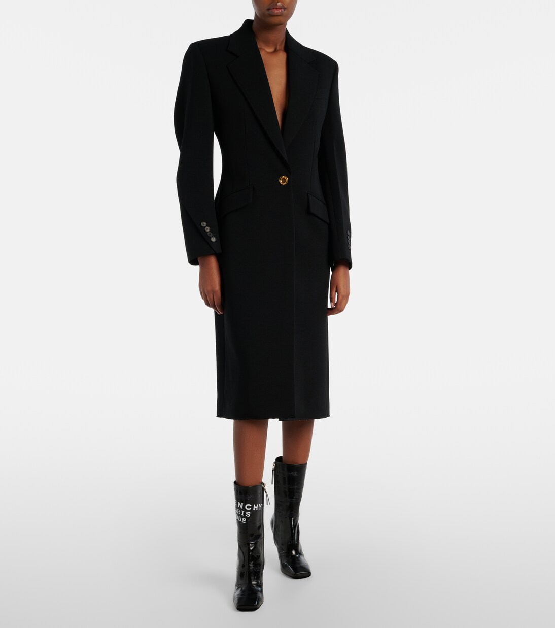 Sliced Square patent leather ankle boots | Givenchy