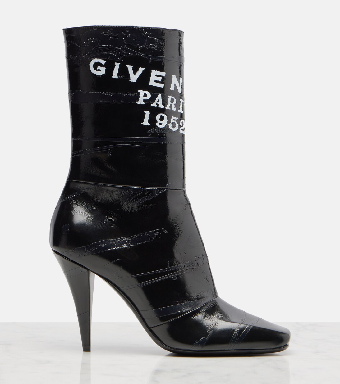Sliced Square patent leather ankle boots | Givenchy