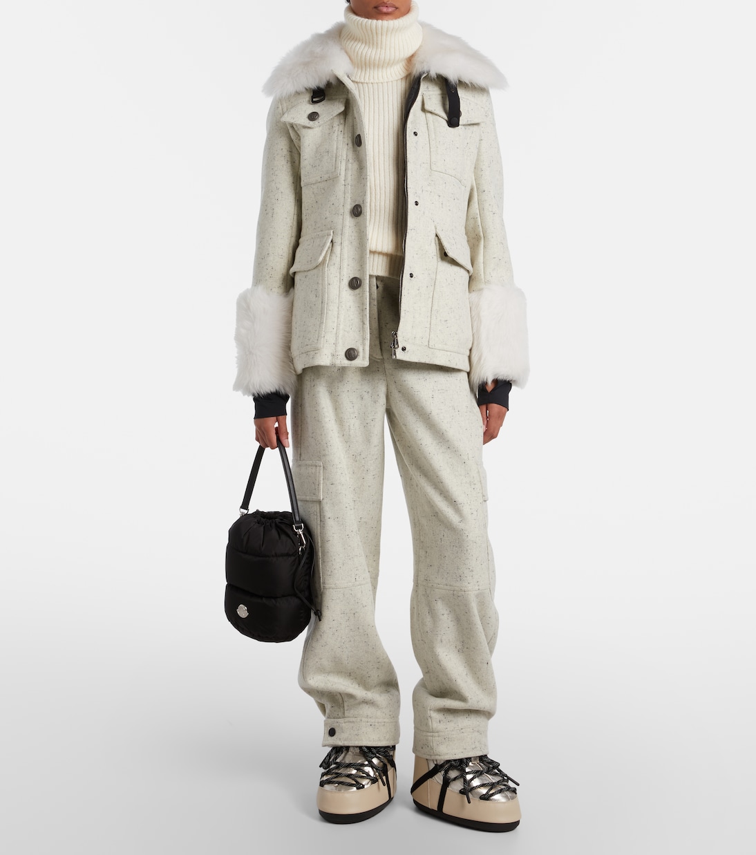 Wool and mohair-blend turtleneck sweater | Moncler Grenoble