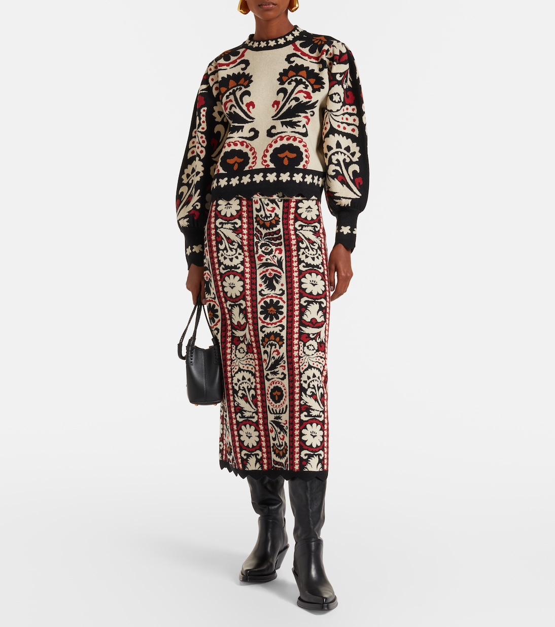 Midirock Tapestry Stripes aus Jacquard | Farm Rio