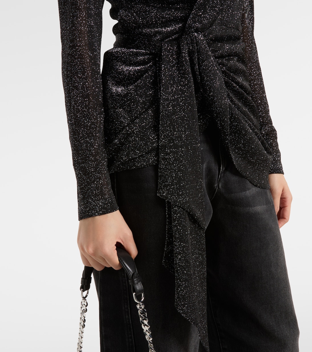 Cinay lamé wrap top | Isabel Marant