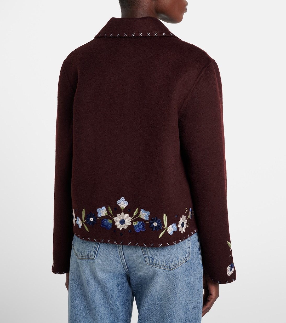 Bestickte Jacke Jude aus einem Wollgemisch | Rixo