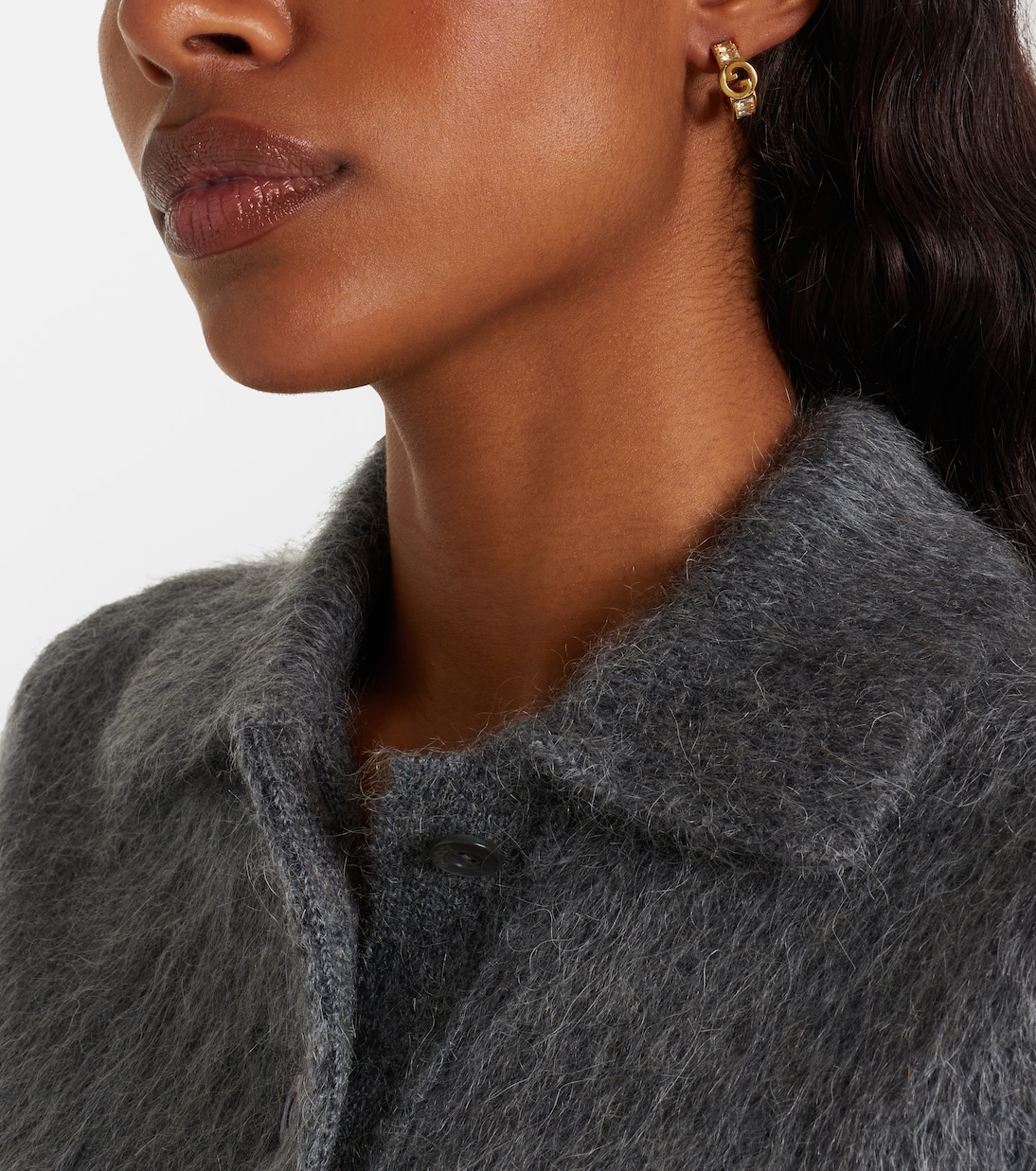 Gucci Blondie embellished hoop earrings | Gucci