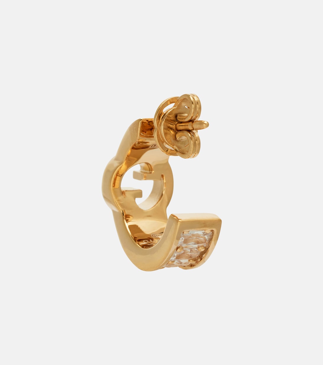 Gucci Blondie embellished hoop earrings | Gucci