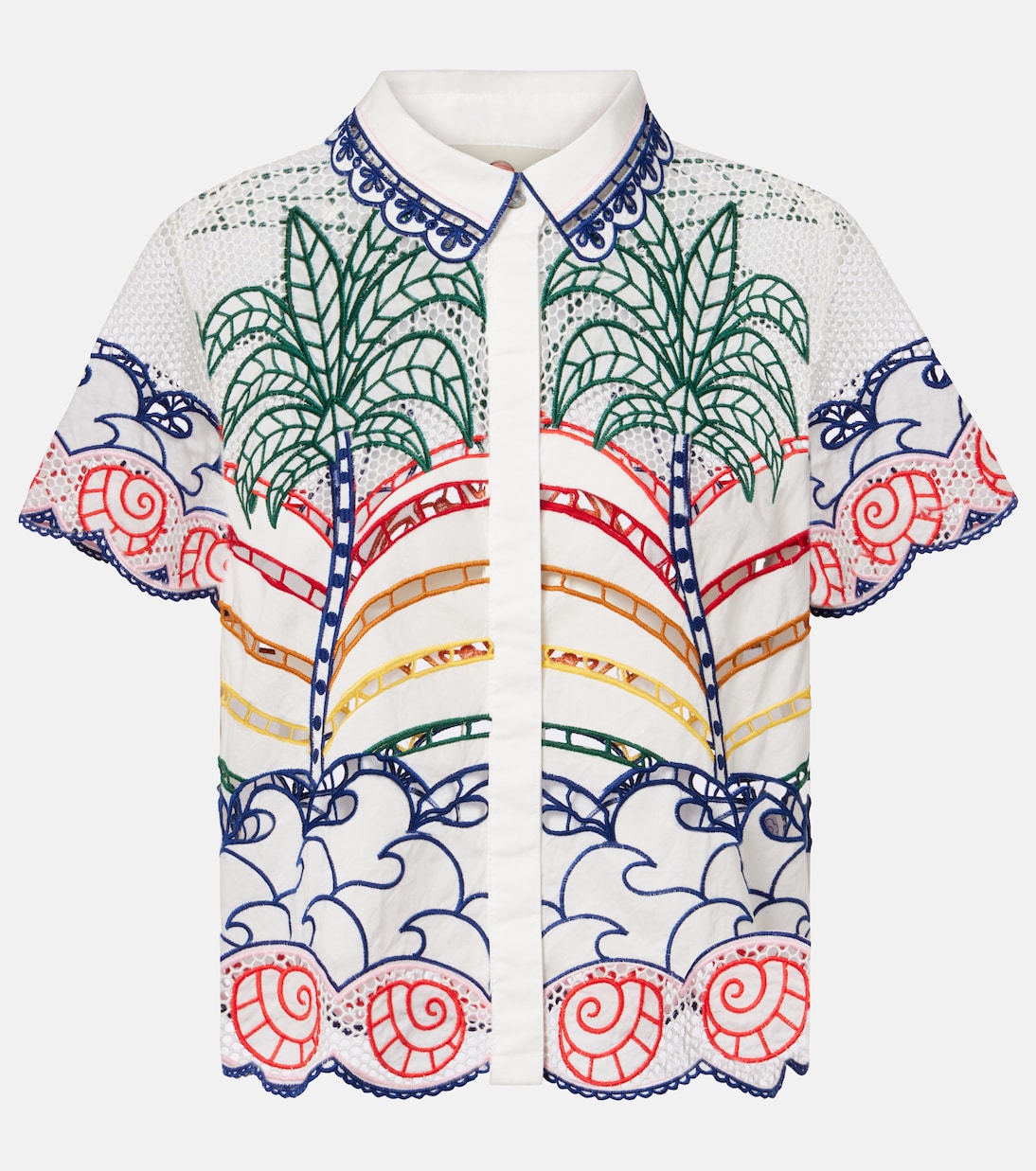 Broderie anglaise cotton shirt | Farm Rio