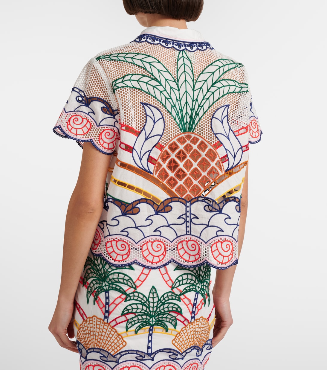 Broderie anglaise cotton shirt | Farm Rio