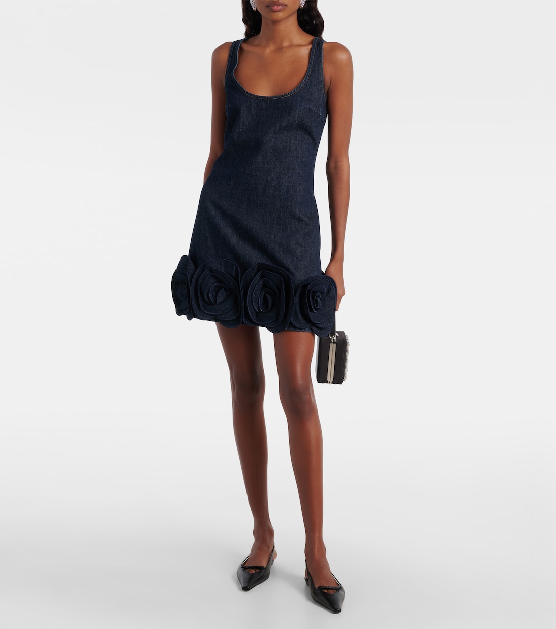 Bustier-Kleid aus Denim | Self-Portrait