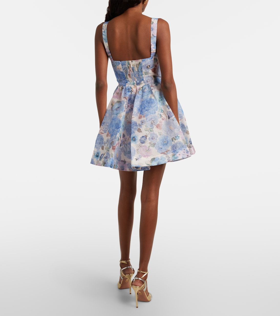 Robe Rebellion en lin et soie à fleurs | Zimmermann