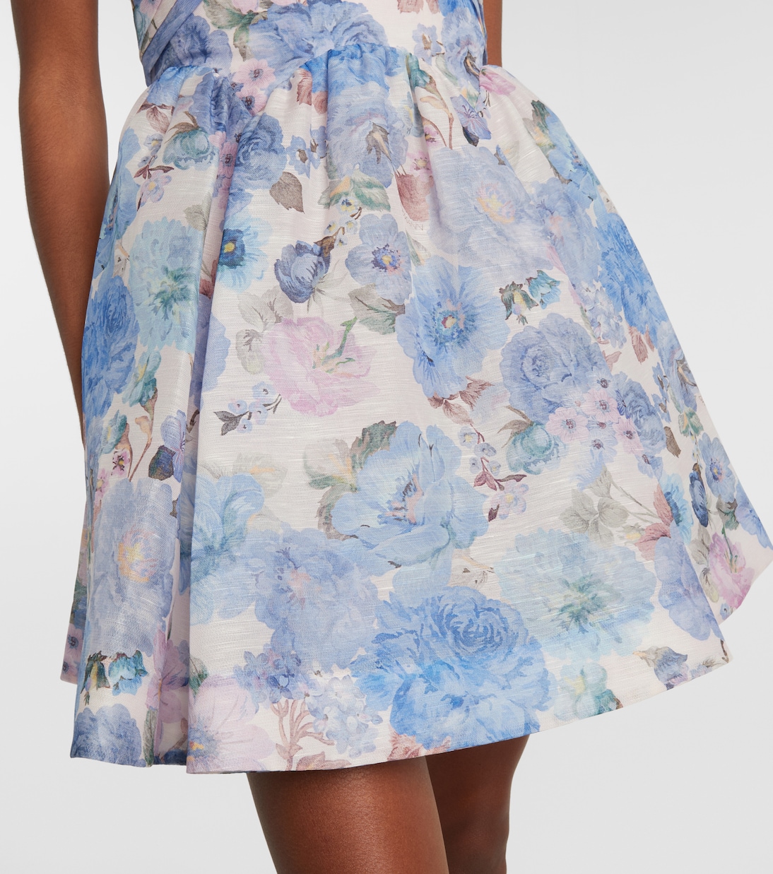 Robe Rebellion en lin et soie à fleurs | Zimmermann