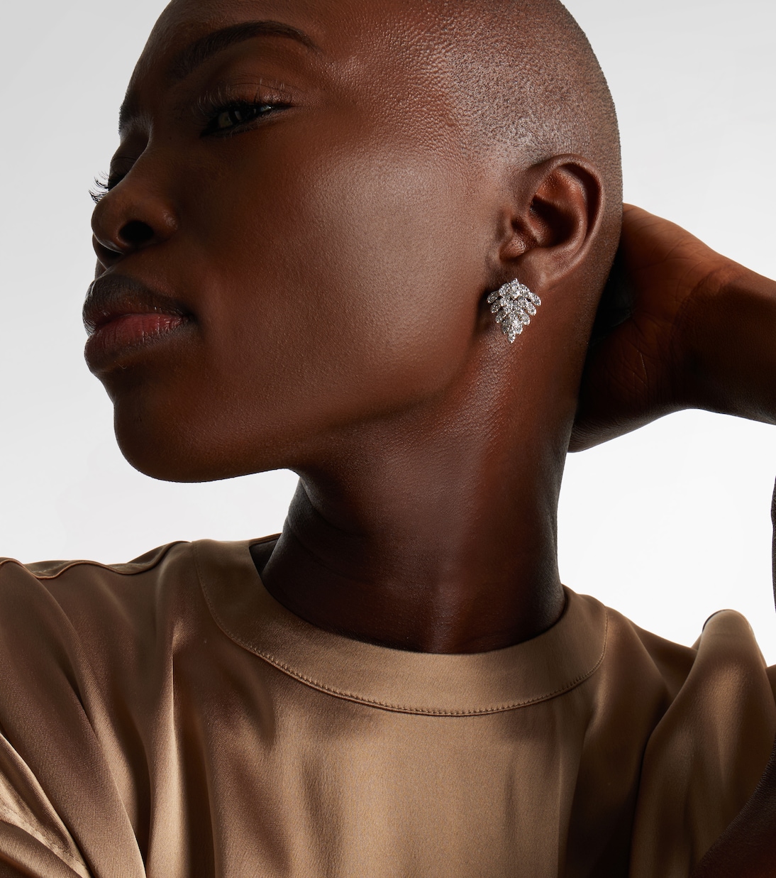 Nowflake 18kt white gold (750/1000) earrings with diamonds | Anita Ko