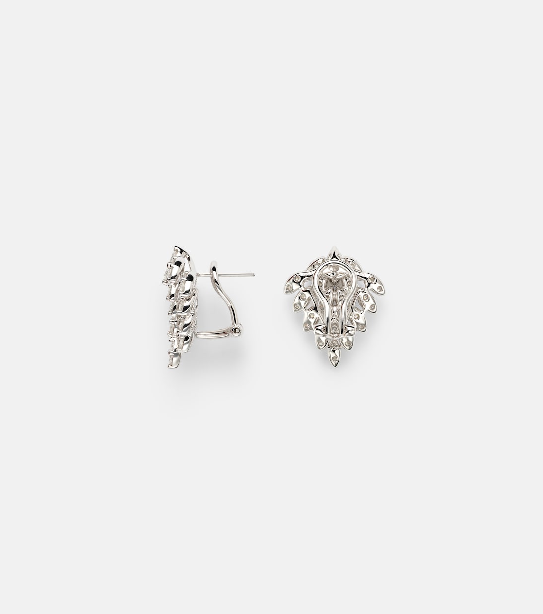 Nowflake 18kt white gold (750/1000) earrings with diamonds | Anita Ko