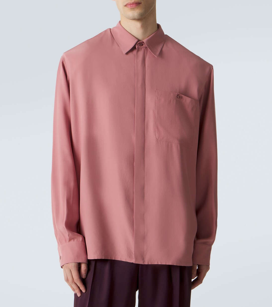 Silk crêpe satin shirt | Saint Laurent