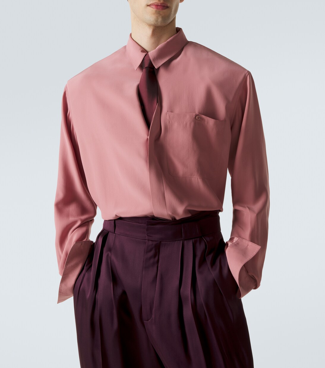 Silk crêpe satin shirt | Saint Laurent