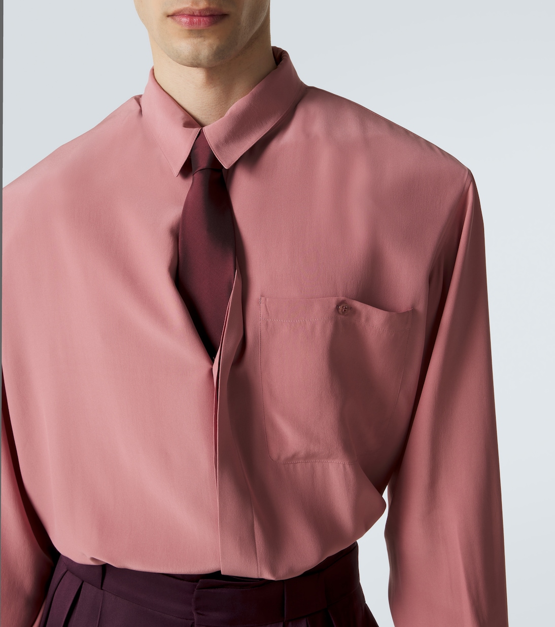Silk crêpe satin shirt | Saint Laurent