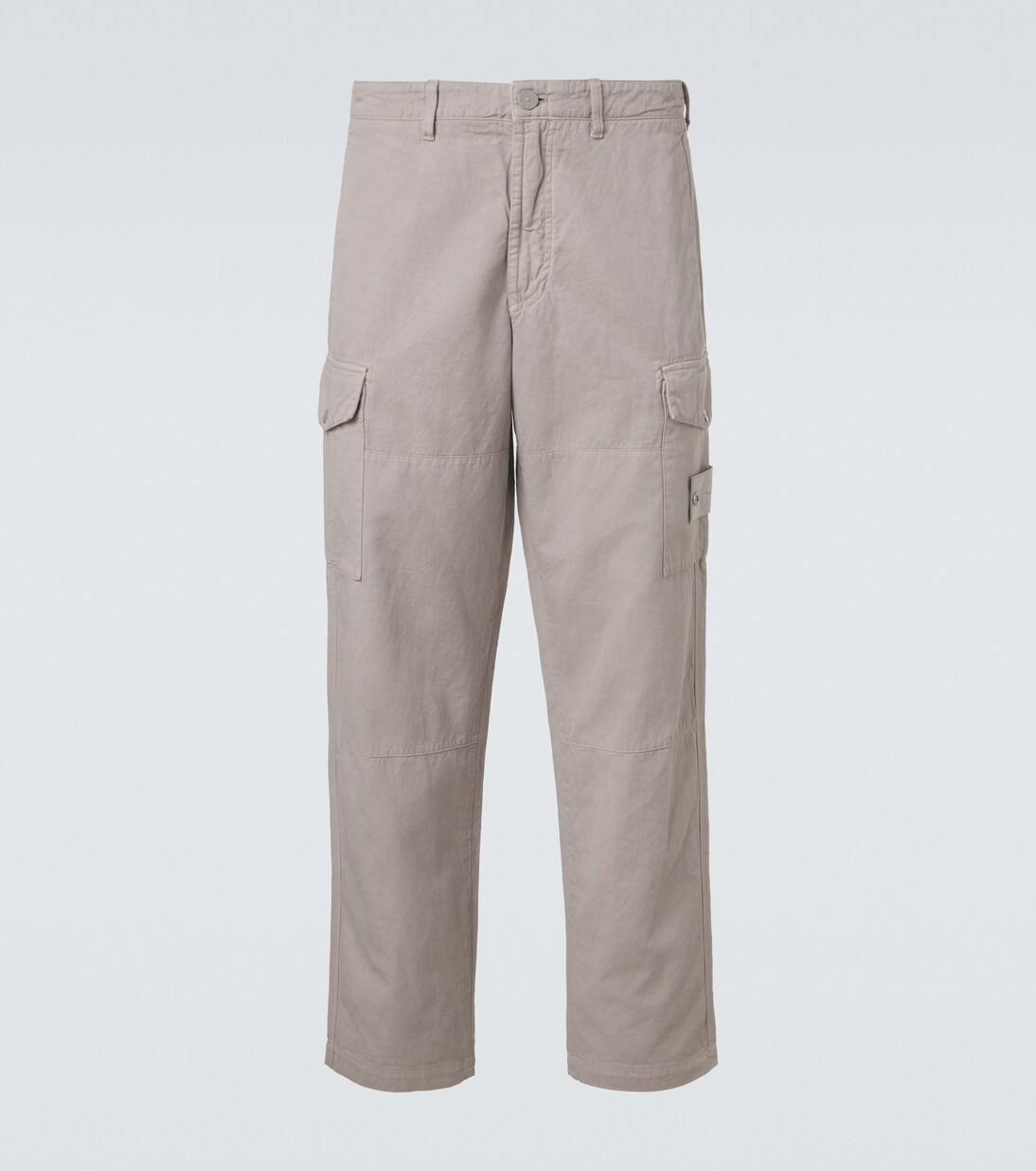 Cotton and linen canvas cargo pants | Stone Island