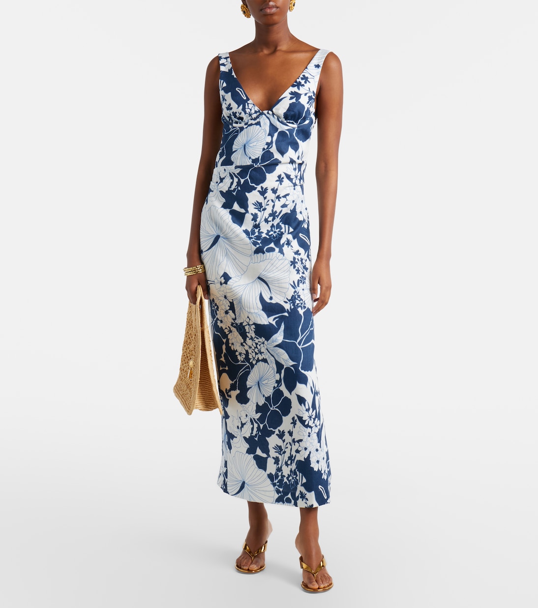 Paradiso floral linen maxi dress | SIR