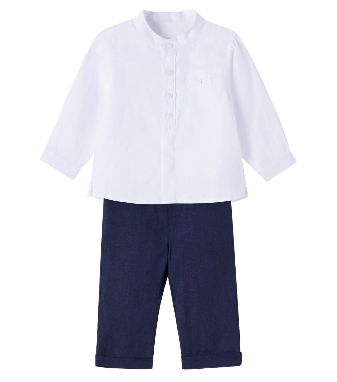 Baby linen shirt and pants set | Tartine et Chocolat