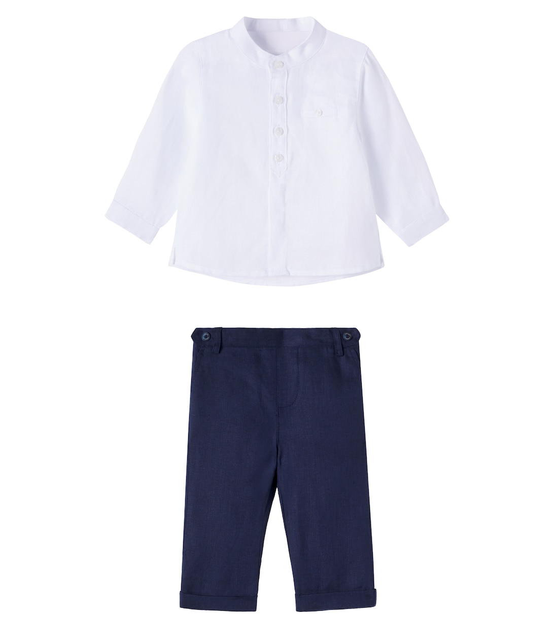 Baby linen shirt and pants set | Tartine et Chocolat