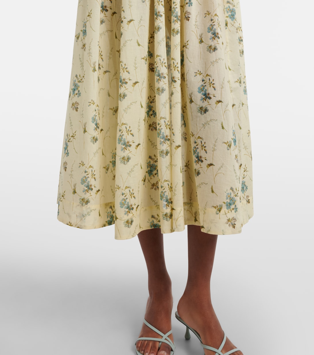 Ashlynn gathered floral cotton midi dress | Dôen