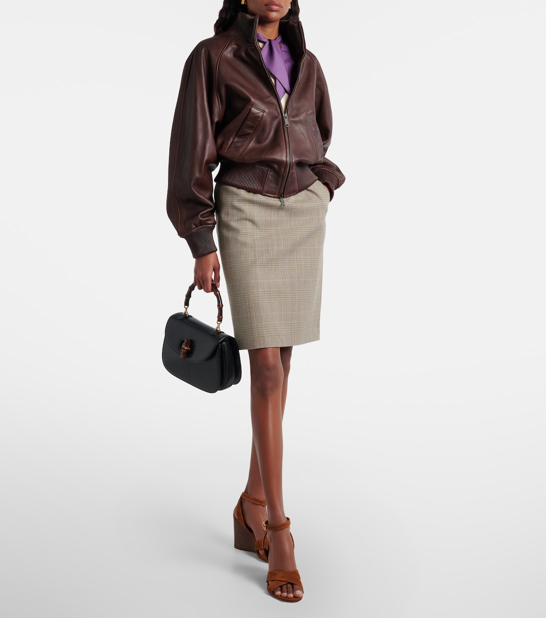 Sandales compensées en daim | Gianvito Rossi