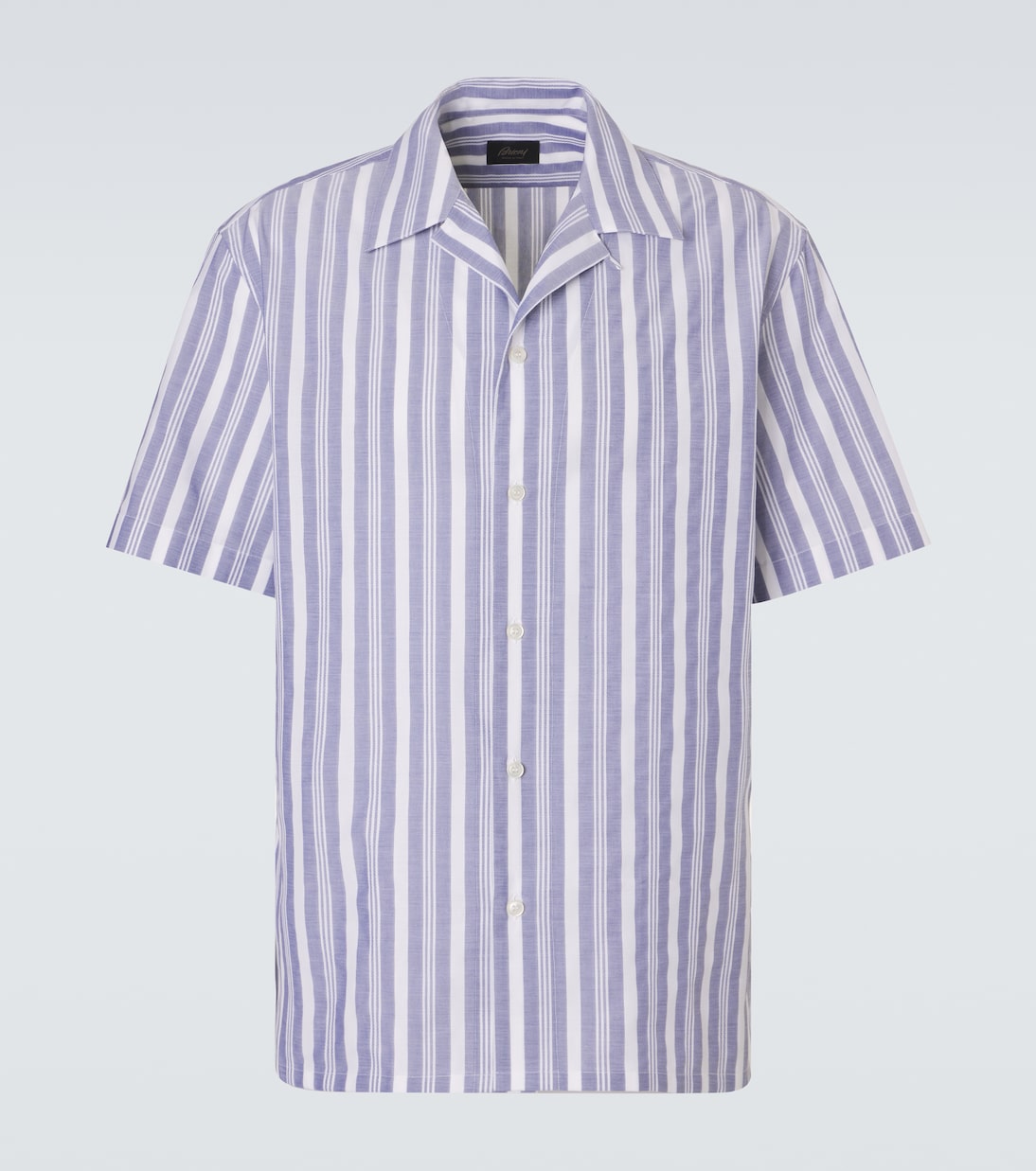 Camicia bowling in popeline di cotone a righe | Brioni