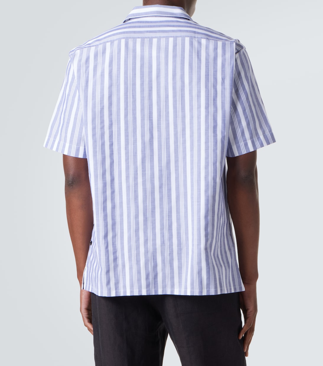 Camicia bowling in popeline di cotone a righe | Brioni