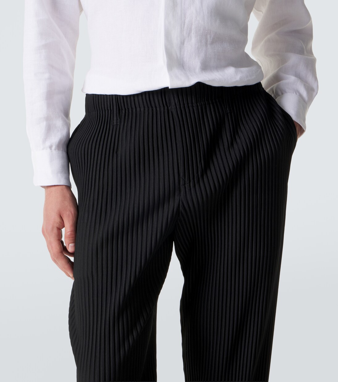 Basics pleated straight pants | Homme Plissé Issey Miyake
