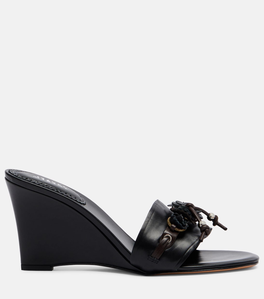 Anee embellished leather wedge mules | Isabel Marant