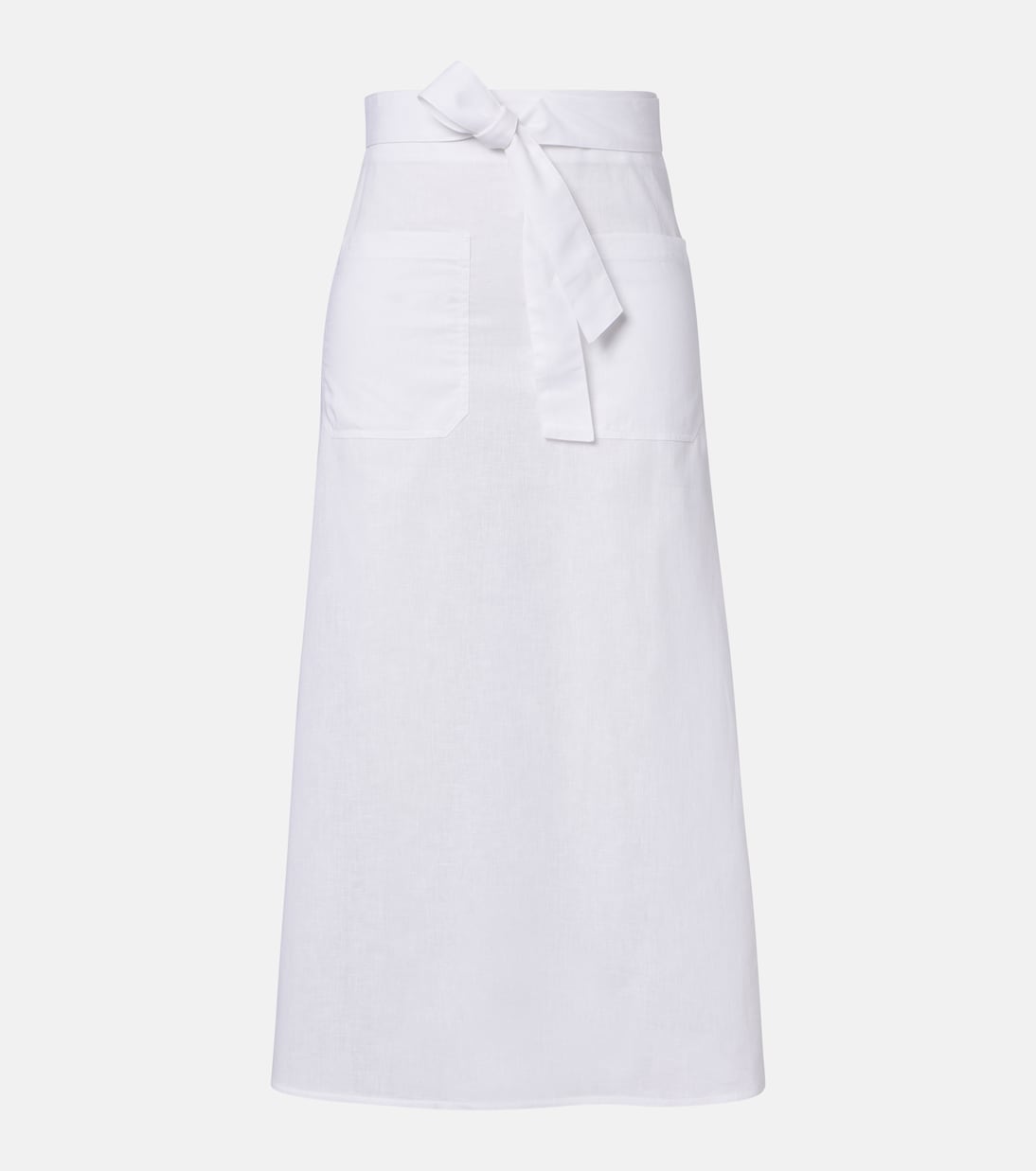 Cotton and linen midi skirt | Toteme