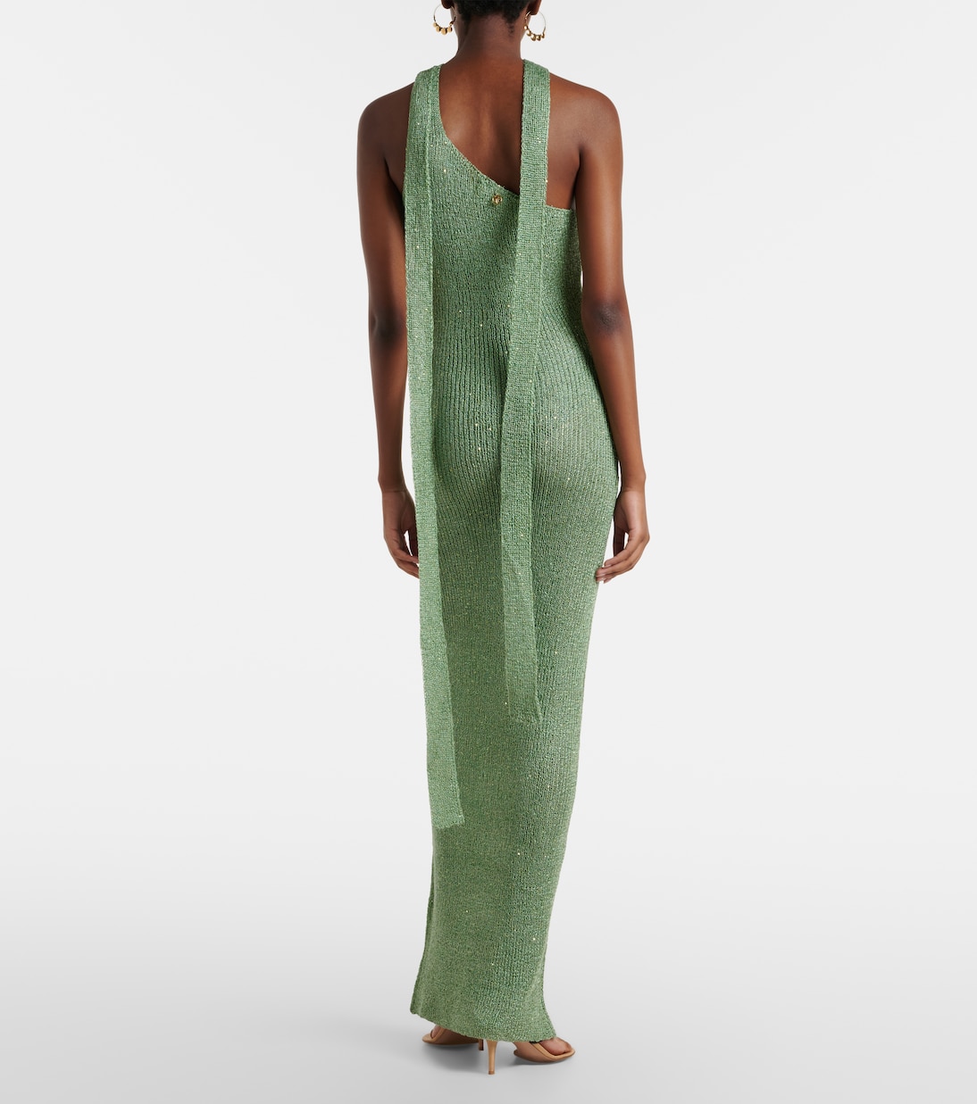 Aretha sequined one-shoulder maxi dress | Bananhot