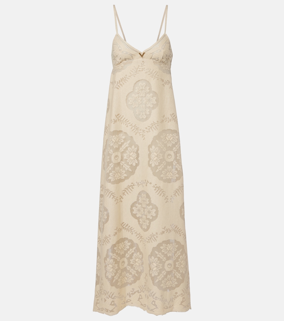 Maxikleid VGold aus einem Baumwollgemisch | Valentino