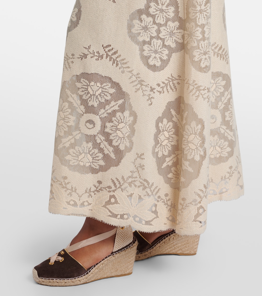 Maxikleid VGold aus einem Baumwollgemisch | Valentino