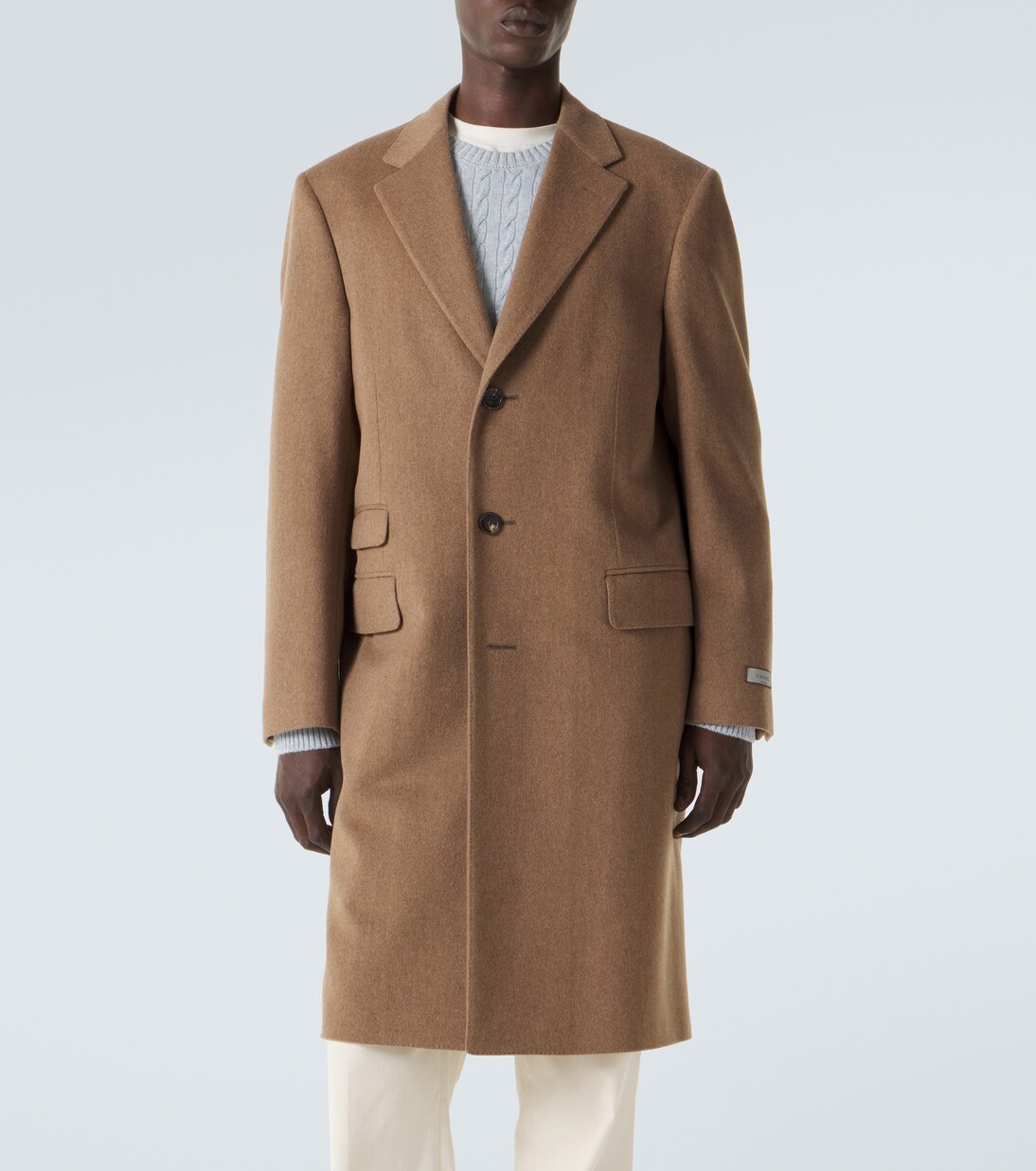 Single-breasted wool coat | Canali