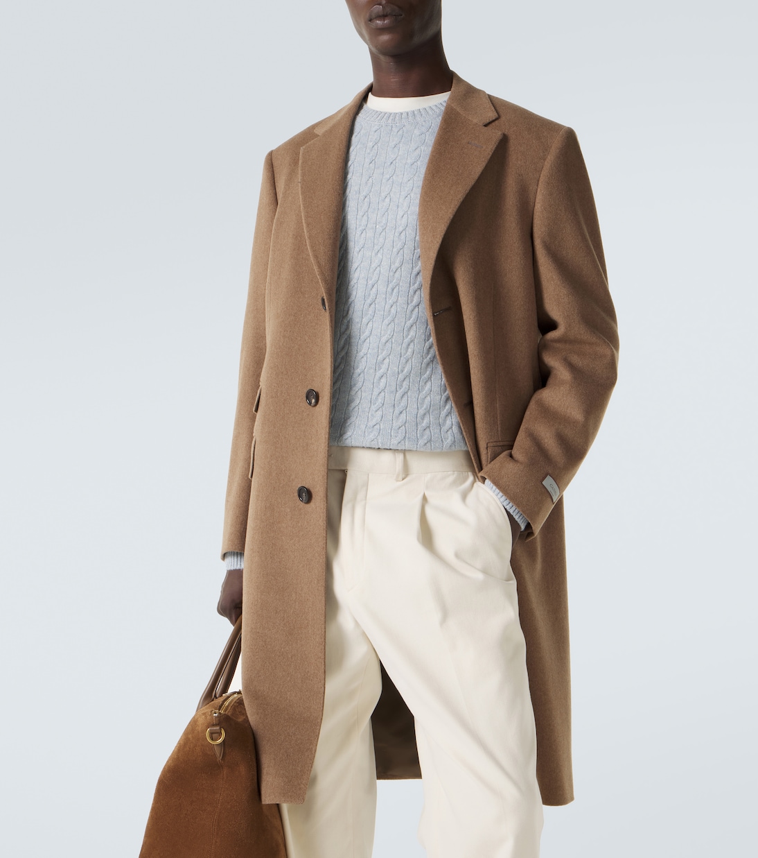 Single-breasted wool coat | Canali