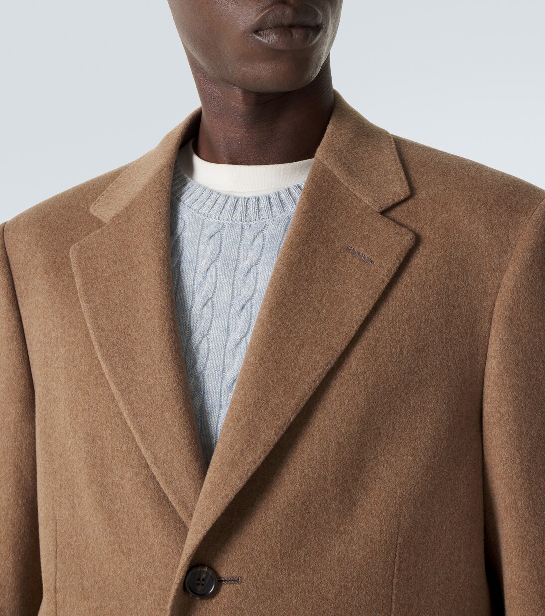 Single-breasted wool coat | Canali