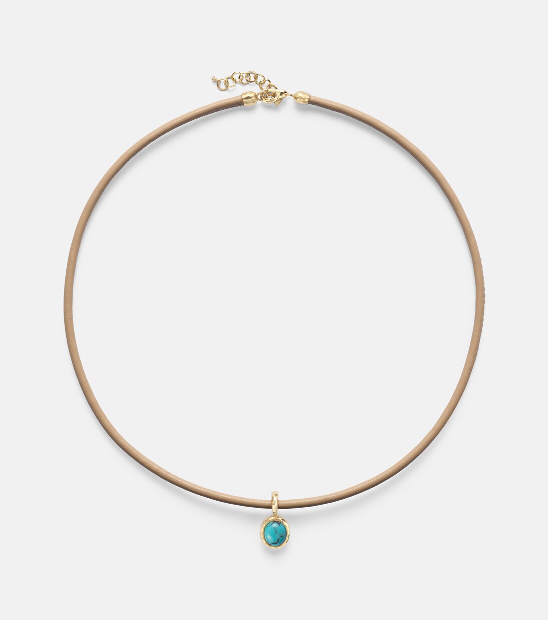 18kt gold pendant necklace with turquoise | Octavia Elizabeth