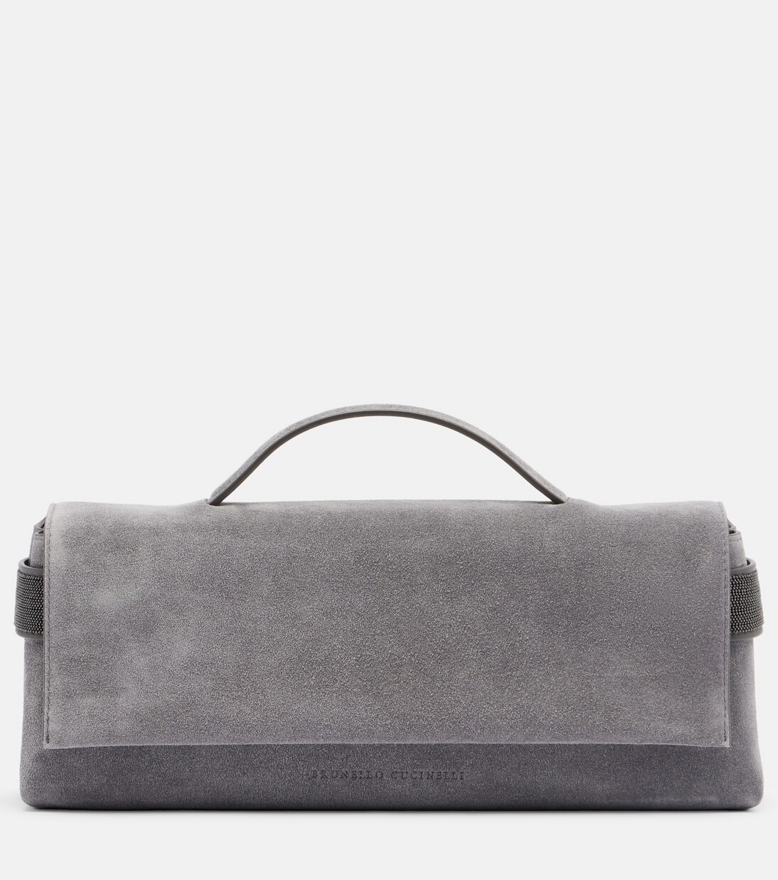 Bolso Small de ante con cuentas Monili | Brunello Cucinelli