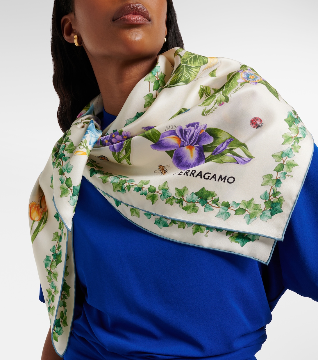 Pañuelo de seda floral | Ferragamo