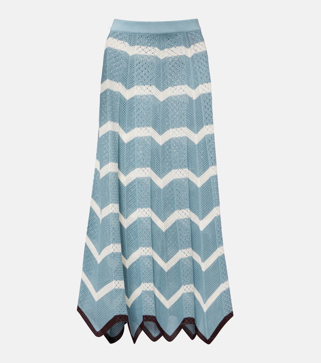 Chevron crochet cotton midi skirt | La DoubleJ
