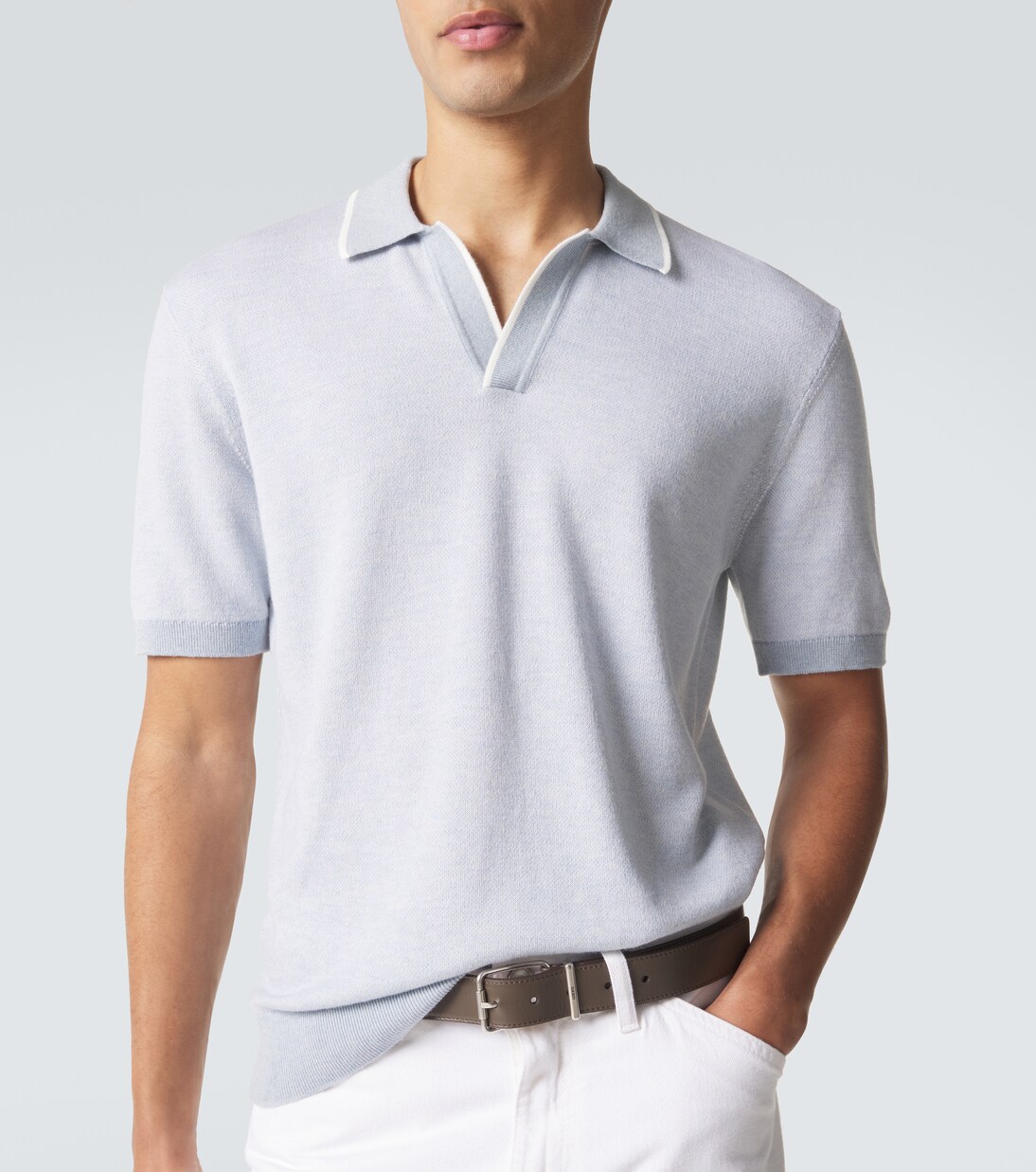 Horton cotton and wool piqué polo shirt | Orlebar Brown