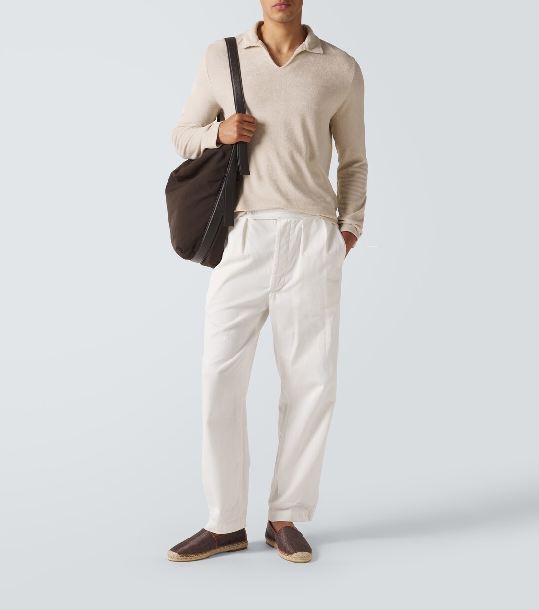 Cotton terry polo shirt | Fedeli