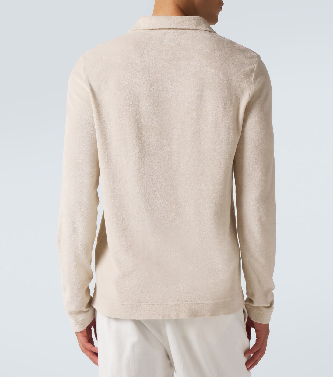 Cotton terry polo shirt | Fedeli